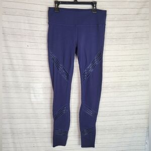 ALO Yoga Navy Blue Multi Mesh Panel Yoga Leggings
